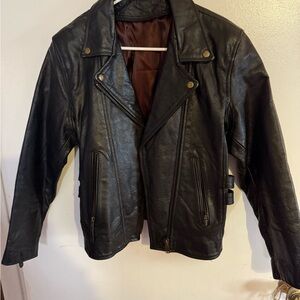 Black Leather Biker Jacket
